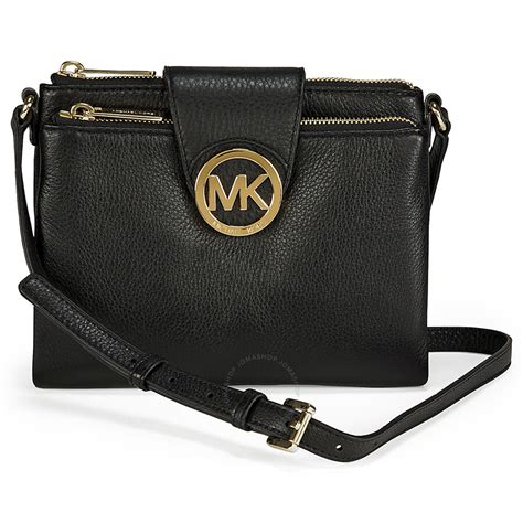 michael kors fulton black handbag|michael kors fulton crossbody.